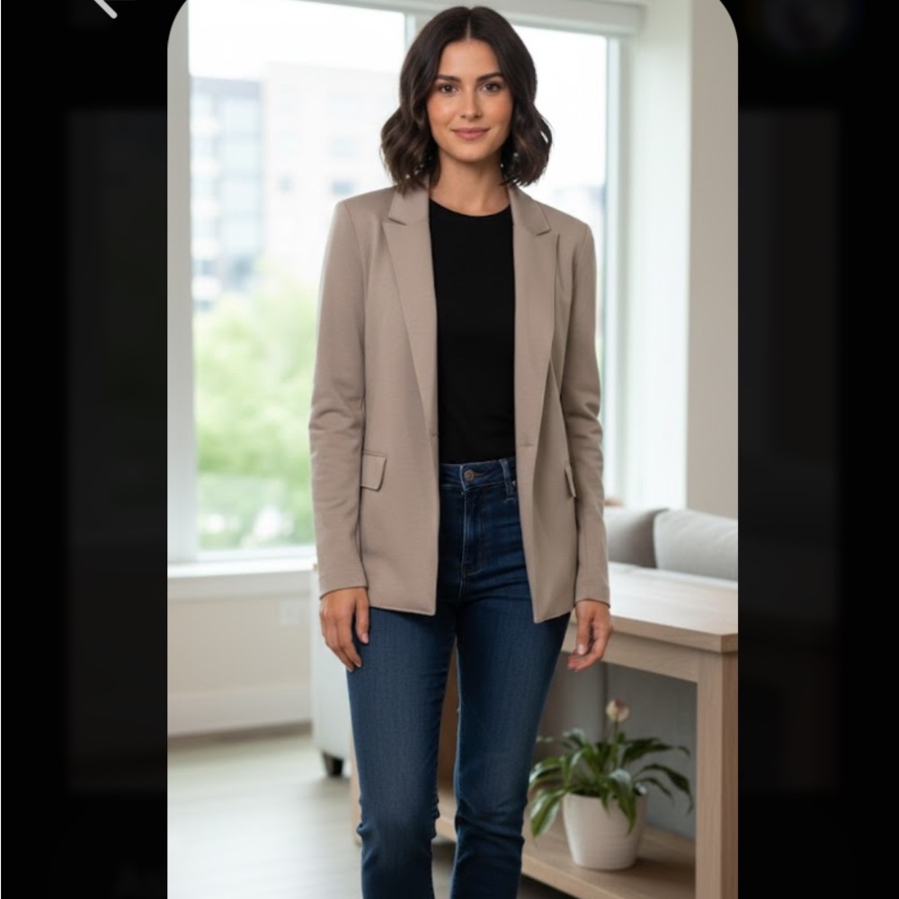 Blazer de Jersey Grueso Elástico en color Tostado de Anthropologie Maison